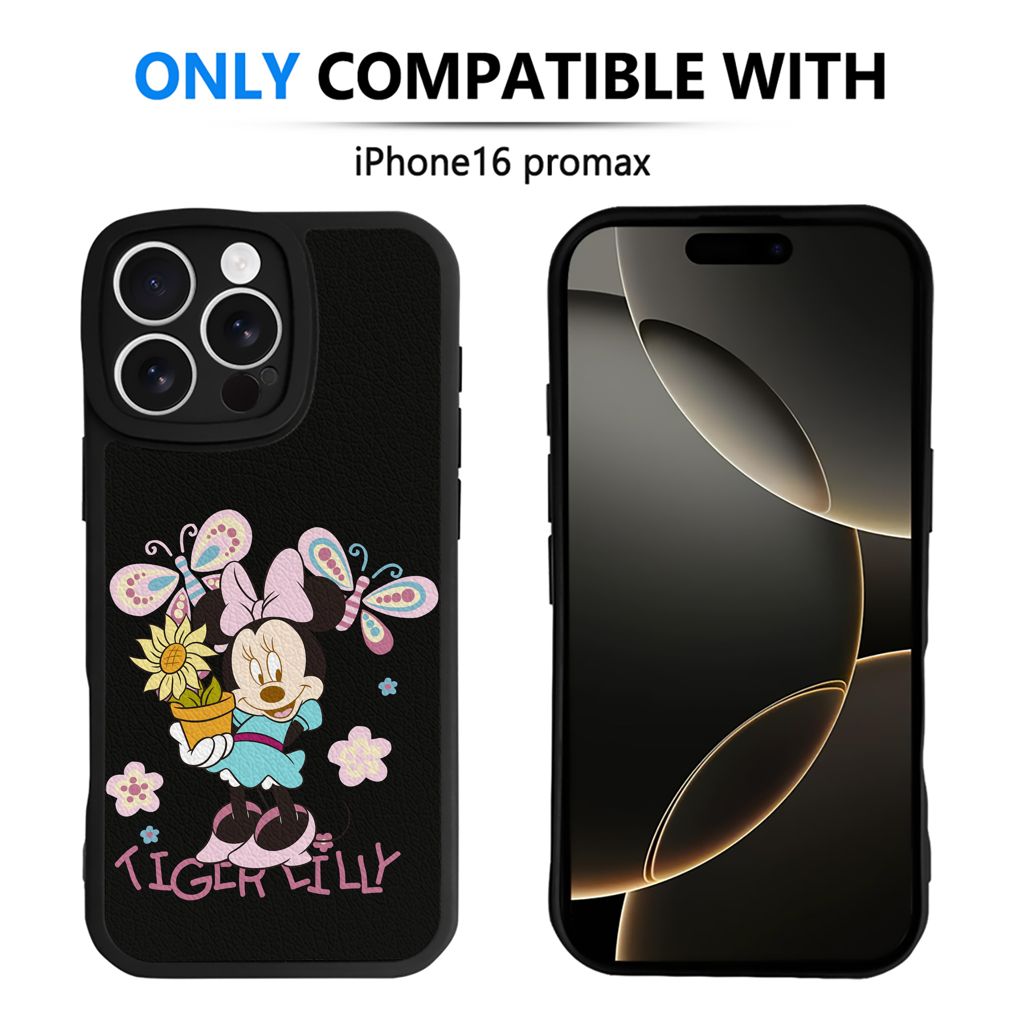 （画像用） ミッキーマウス Mickey Mouse 【iPhone 16シリーズ対応】シリコンスマホケース（レザー調） 材質：シリコン